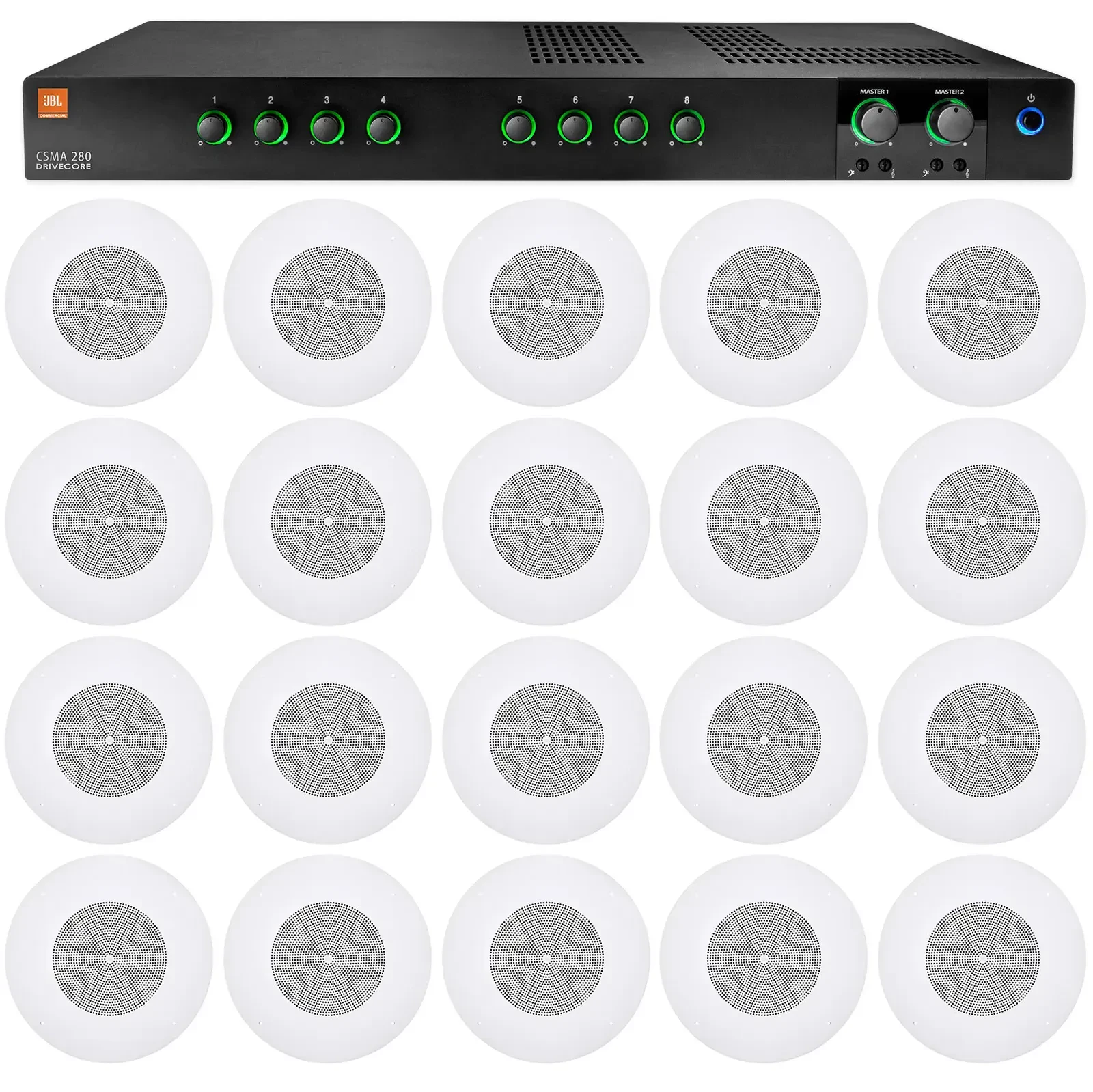 Потолочная акустика JBL CSS8008 White с усилителем (20 штук)