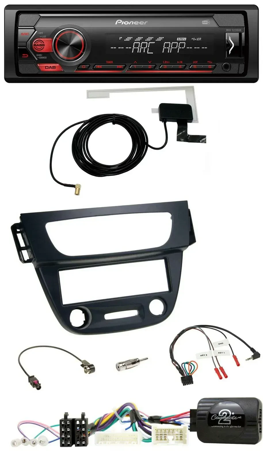 Автомагнитола Pioneer 1DIN USB DAB MP3 для Renault Megane Fluence 2012–2014