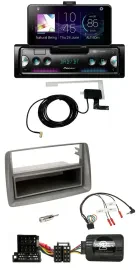 Автомагнитола Pioneer DAB, Bluetooth, USB, поддержка управления с руля, для Alfa GT/147, серебристая