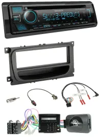 Автомагнитола для Ford Mondeo/S-Max Kenwood Bluetooth, USB, CD, DAB, поддержка управления с руля (CAN), 2007–2014