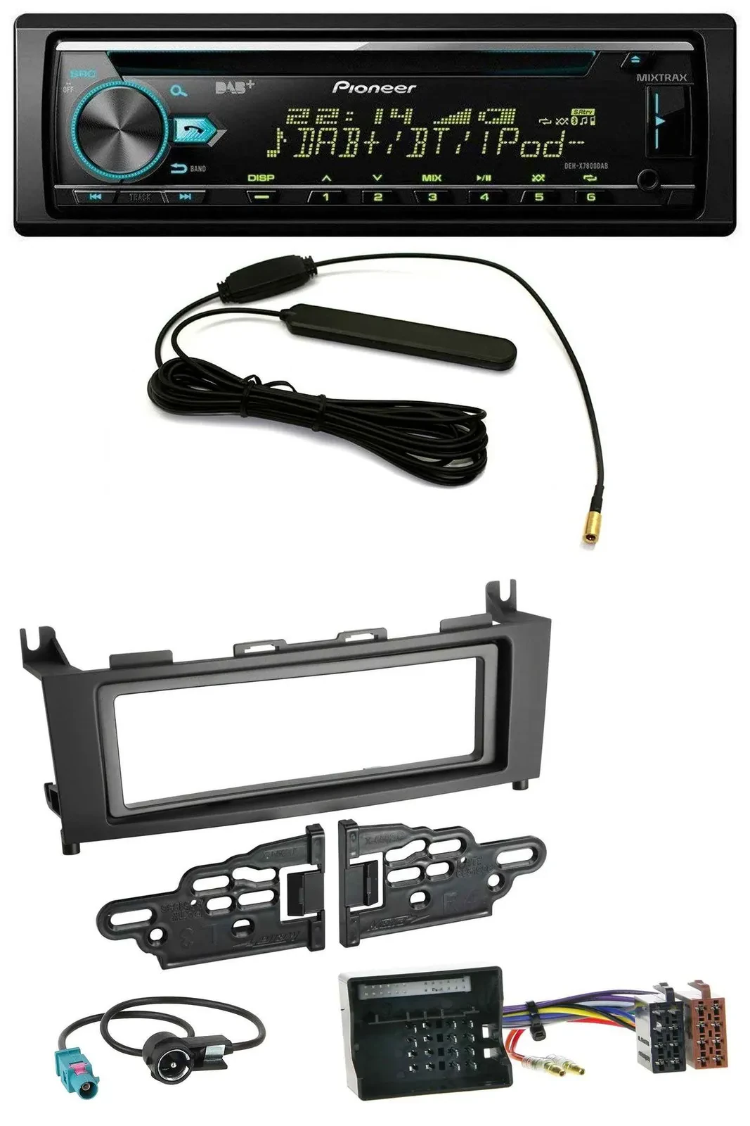 Pioneer CD MP3 AUX DAB USB Autoradio für Mercedes GLK (2008-2012)