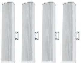 (4) Rockville WET ARRAY 4 White Line Array Speakers For church/School/Auditorium