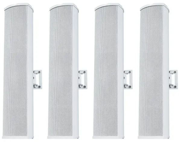 (4) Rockville WET ARRAY 4 White Line Array Speakers For church/School/Auditorium