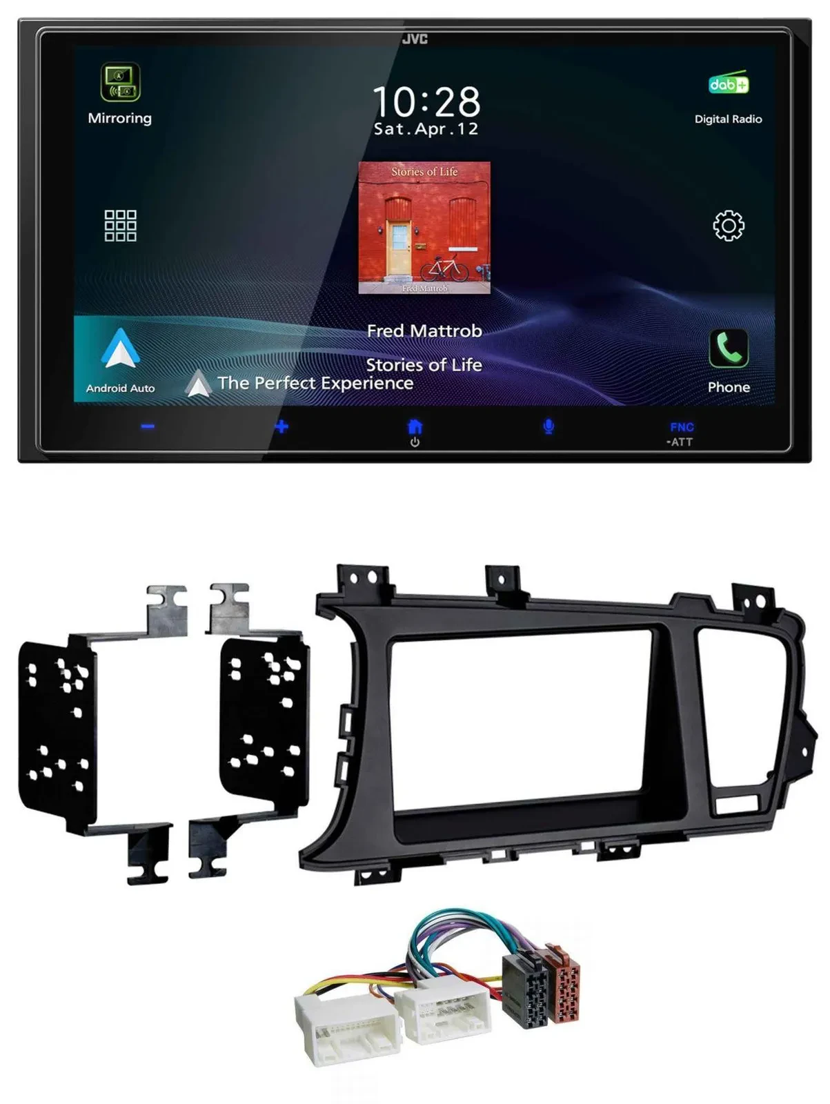 JVC USB Bluetooth 2DIN DAB MP3 Autoradio für Kia Optima (ab 2012)