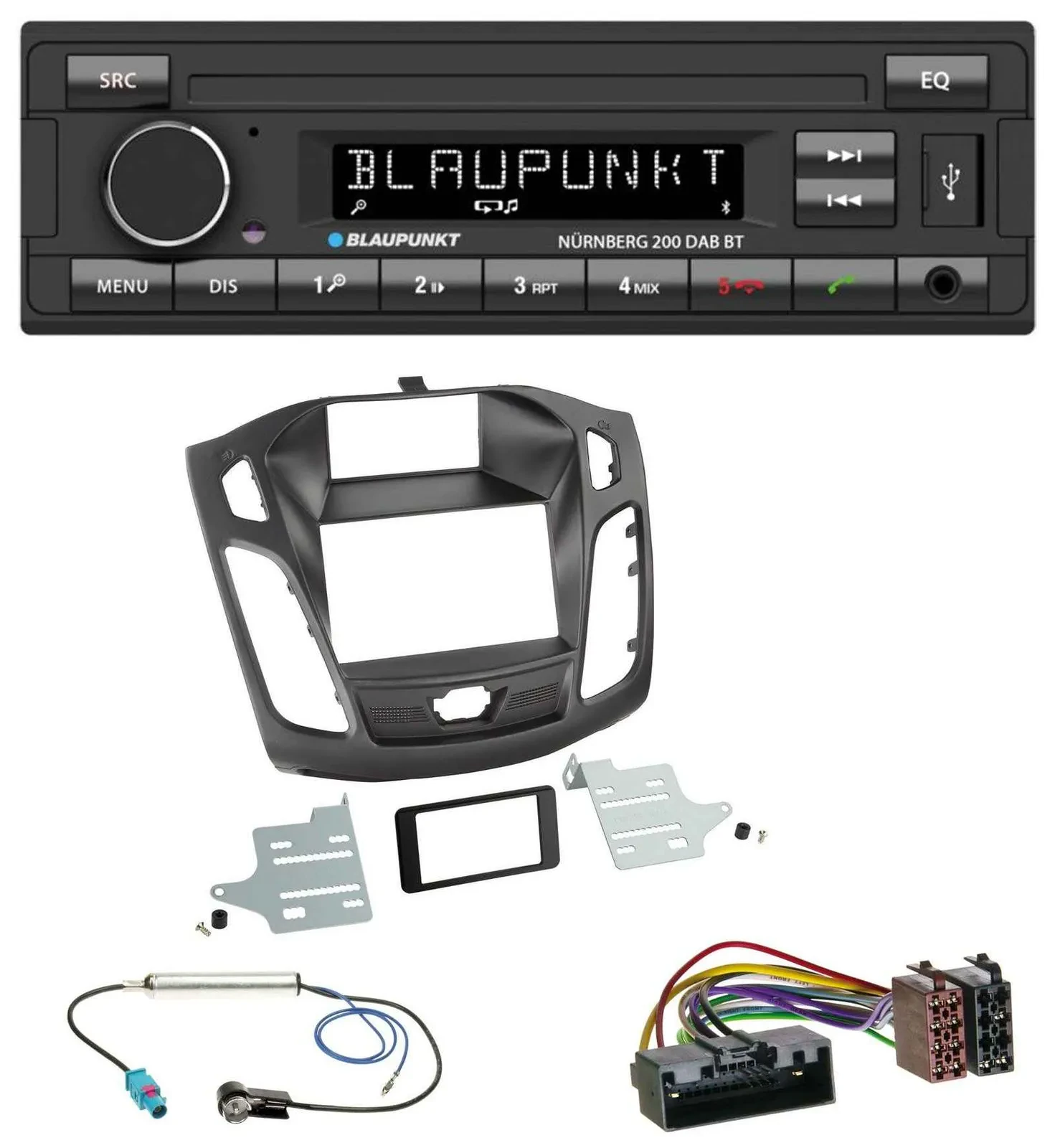 Blaupunkt USB DAB MP3 Bluetooth Autoradio für Ford Focus (DYB, 2011-2014)
