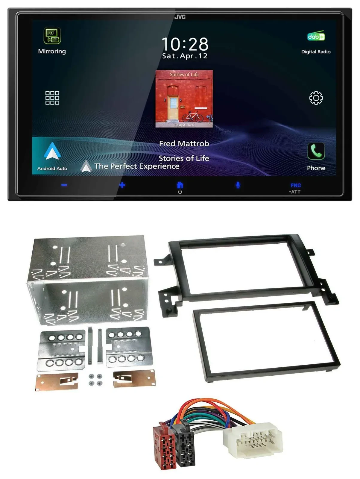 JVC USB Bluetooth 2DIN DAB MP3 Autoradio für Suzuki Grand Vitara ab 2005