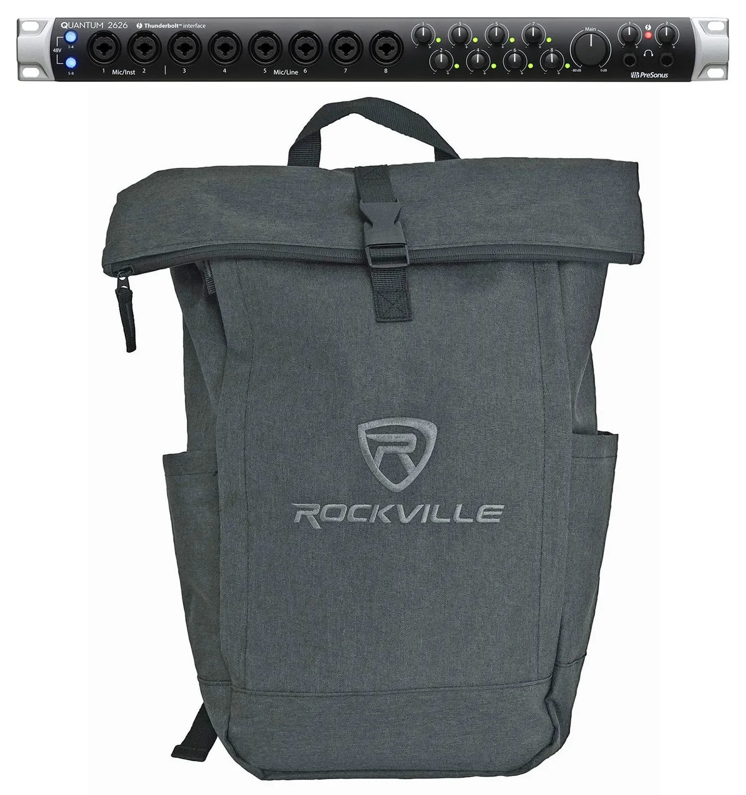 Presonus Quantum 2626 26x26 Thunderbolt 3 Audio Recording Interface+Laptop Bag