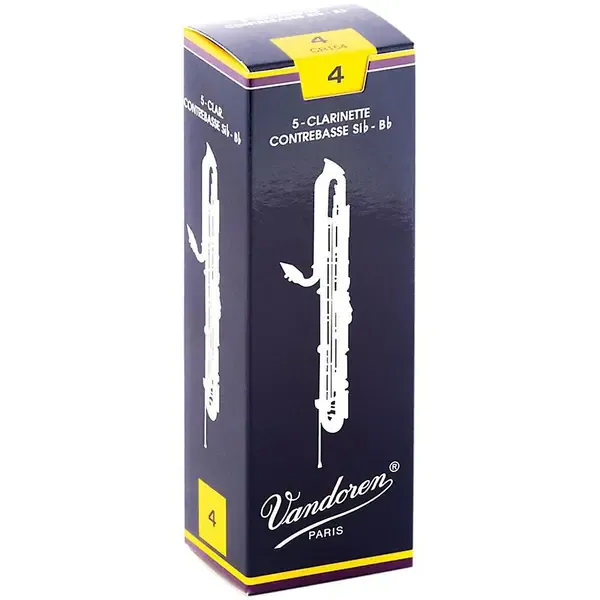 Трость для кларнета контрабас Vandoren Contra-Alto/Contrabass Clarinet Reeds Strength 4 Box of 5