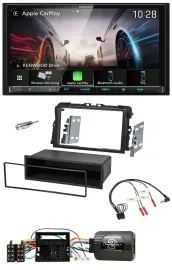 Kenwood Lenkrad 2DIN USB DAB Bluetooth Autoradio für Opel Vivaro 2011-2015