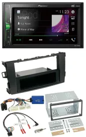 Автомагнитола для Toyota Auris 2011–2012 Pioneer 2DIN DAB USB Bluetooth, с управлением на руле, черная
