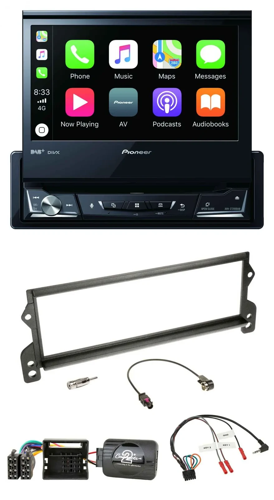Pioneer DVD Bluetooth DAB USB Lenkrad Autoradio für Mini (2001-2006 MOST)