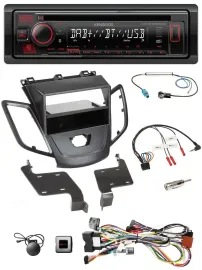 Автомагнитола Kenwood CD/USB/Bluetooth/DAB для Ford Fiesta 2008–2010