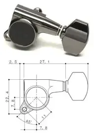 Колки гитарные  Gotoh SG381-07-СK-(L6)