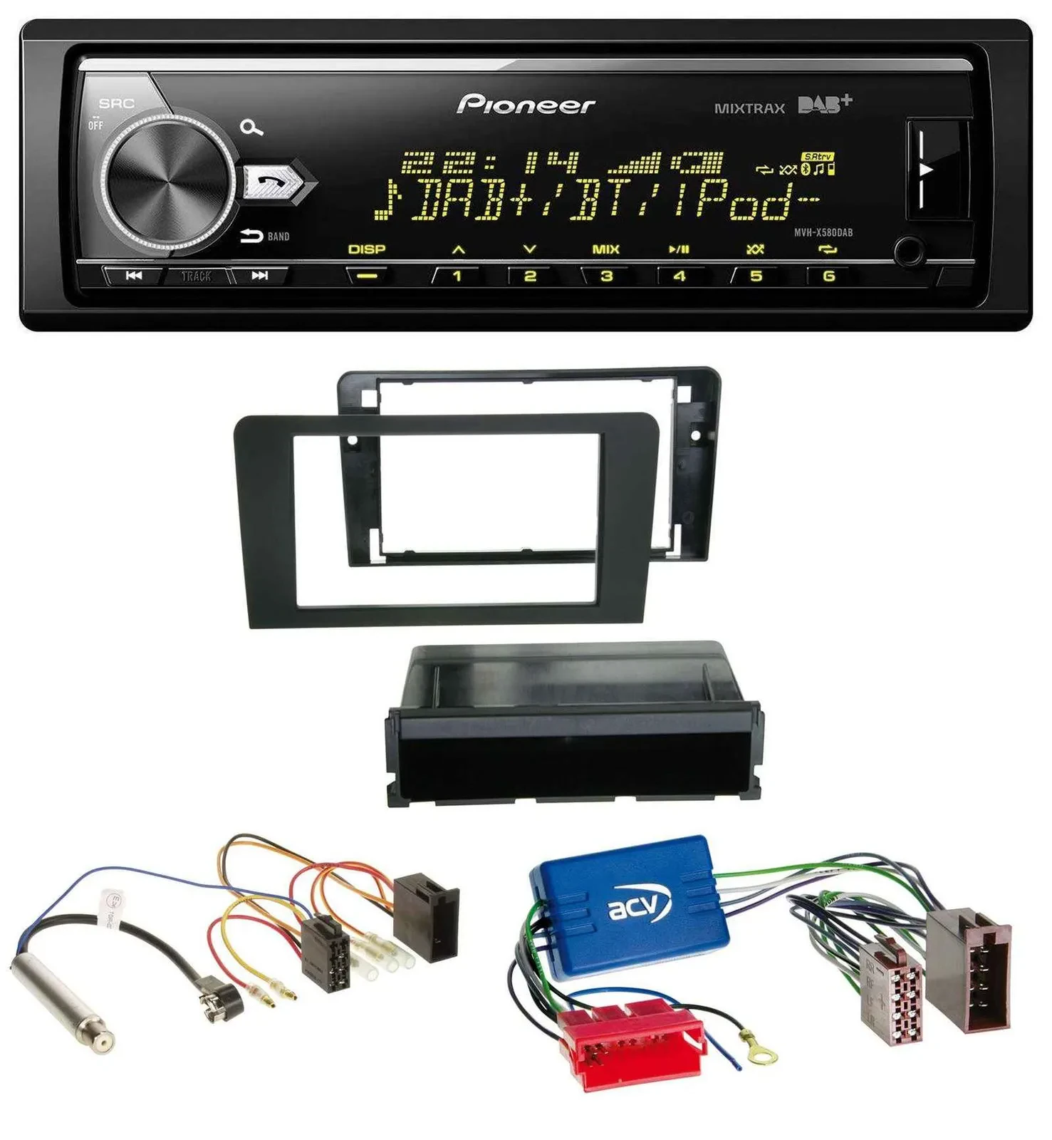 Автомагнитола Pioneer для Audi A3 8P (2003–2006), Bluetooth, USB, DAB, MP3