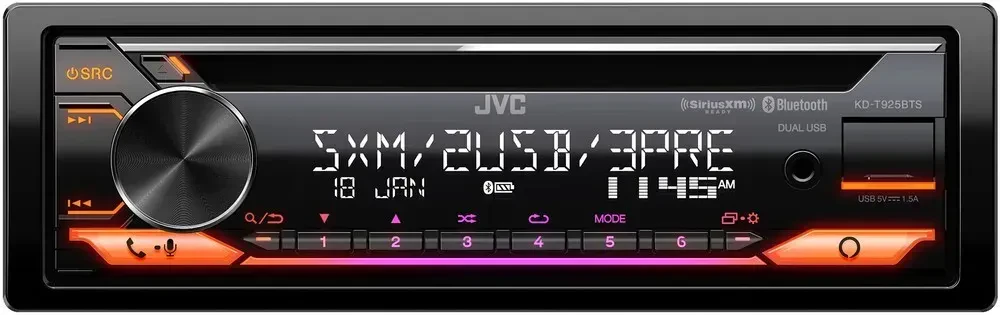 Автомагнитола JVC KD-T925BTS 1-DIN, CD