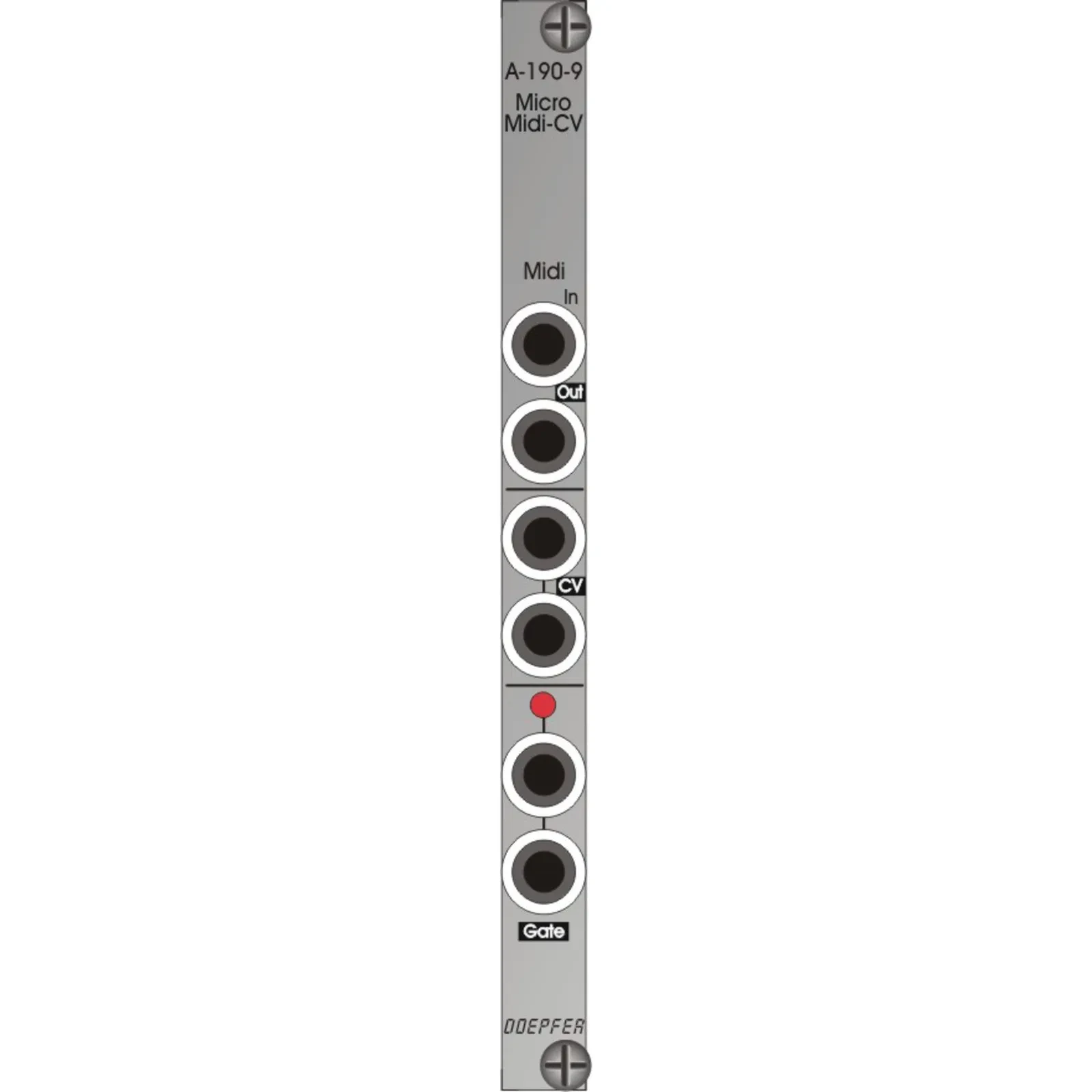 MIDI-интерфейс для Eurorack Doepfer A-190-9 Micro MIDI-to-CV/Gate