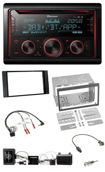 Pioneer 2DIN DAB Lenkrad Bluetooth USB CD Autoradio für Ford Kuga 2008-12 schwar