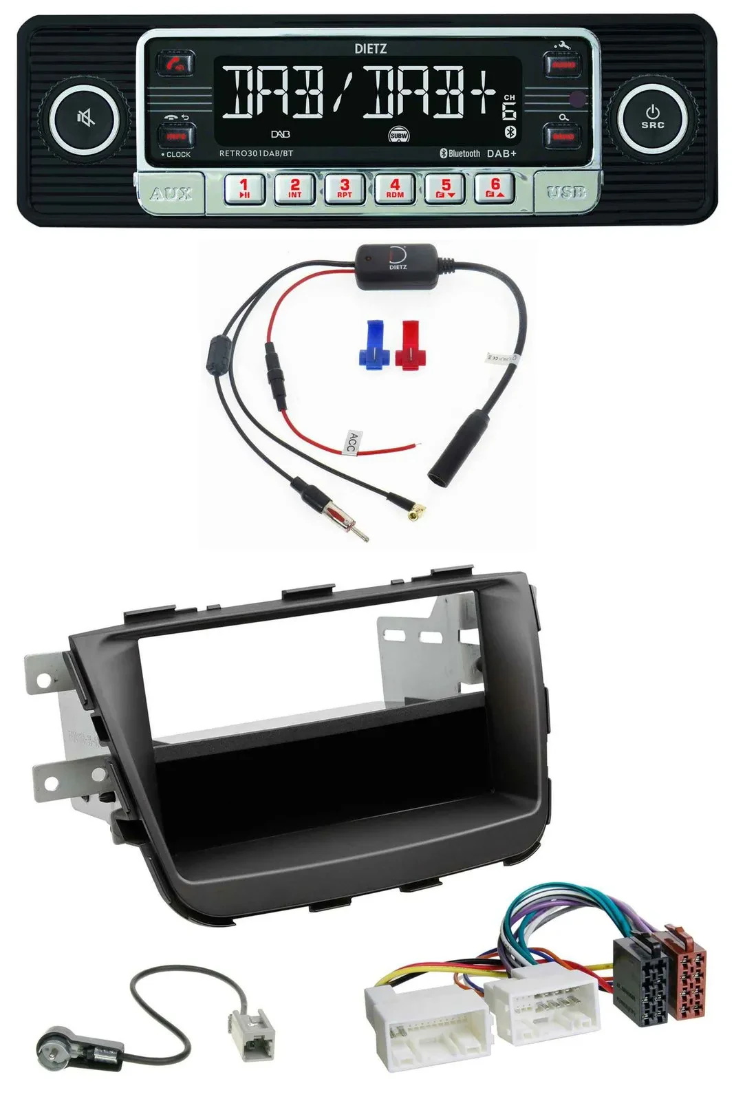 Dietz MP3 DAB Bluetooth USB Autoradio für Kia Sorento II XM Facelift 12-15