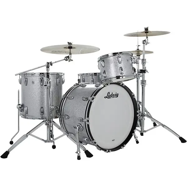 Ударная установка акустическая Ludwig Classic Oak 3-Piece Fab Shell Pack with 22 in. Bass Drum Silver Sparkle