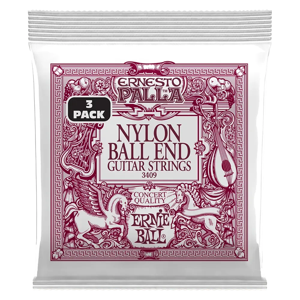 Струны для классической гитары Ernie Ball 3409 Ernesto Palla Black and Gold Ball End Nylon 3 Pack
