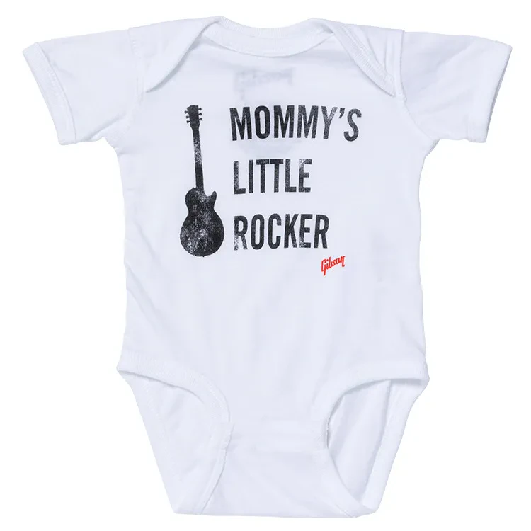 GIBSON Mommy's Little Rocker Les Paul Onesie (White) 18/24 Monate
