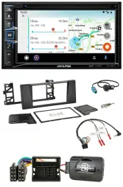 Alpine Bluetooth TMC USB DAB 2DIN Lenkrad Navigation für BMW 5er E39 01-04 Aktiv