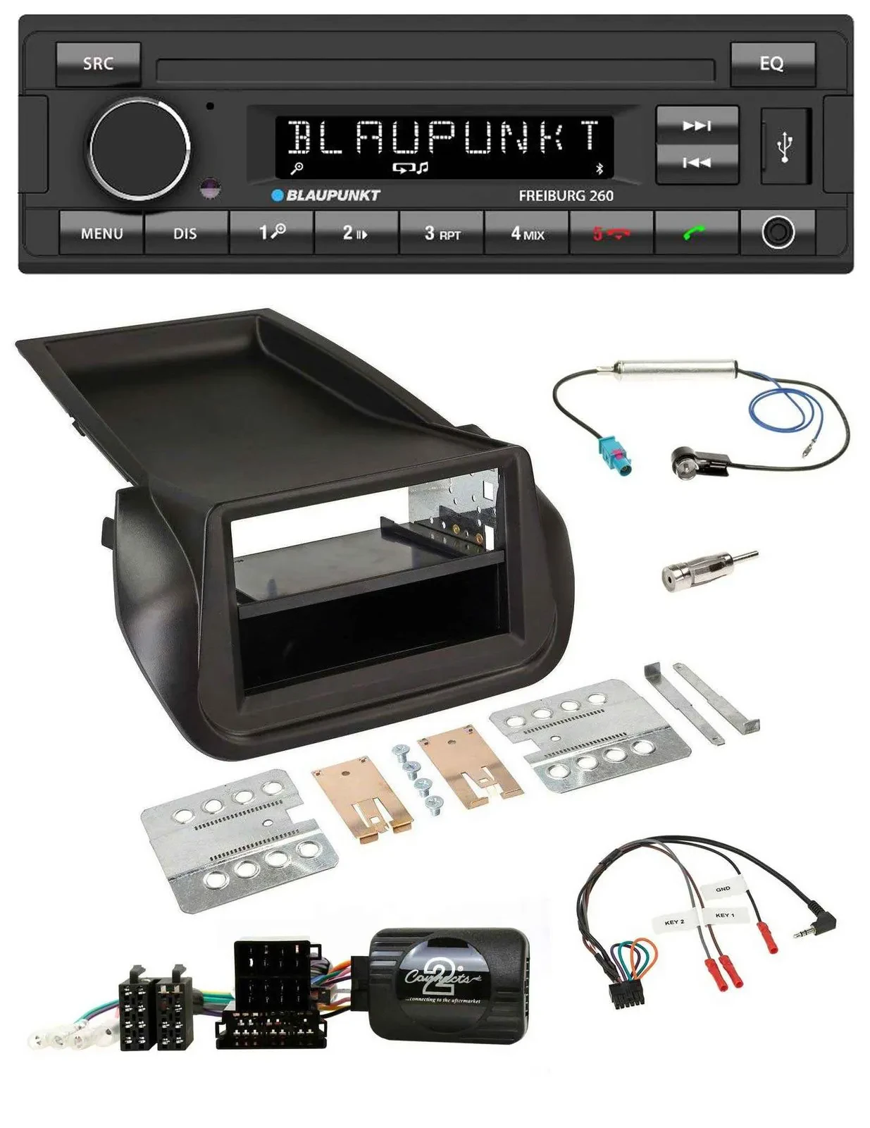 Автомагнитола для Citroen Nemo, Peugeot Bipper Blaupunkt Bluetooth, MP3, USB