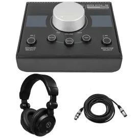 Mackie Big Knob Passive 2x2 Studio Monitor Controller, with Headphones  Cable