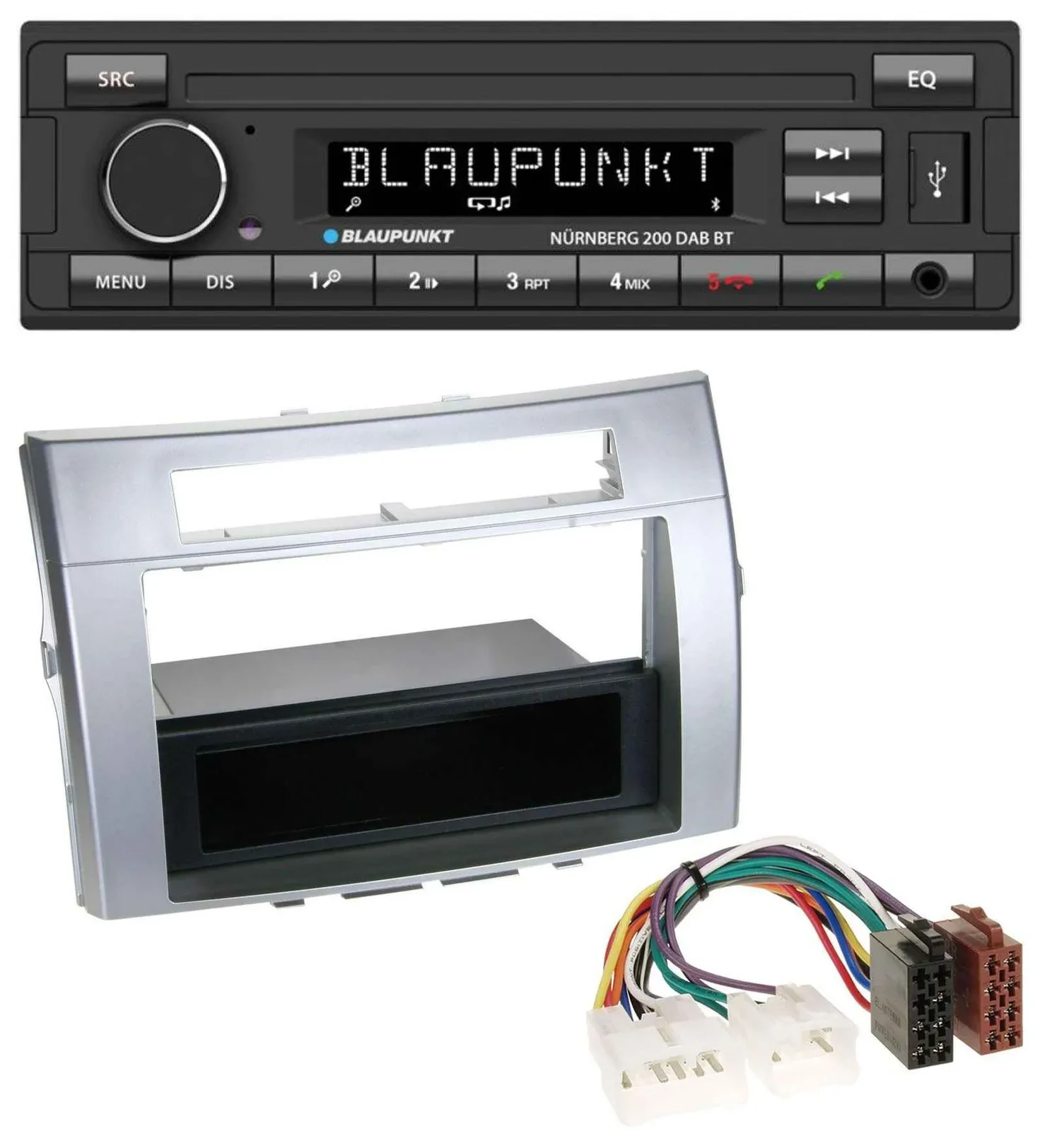 Blaupunkt USB DAB MP3 Bluetooth Autoradio für Toyota Corolla Verso 2004-2009 sil