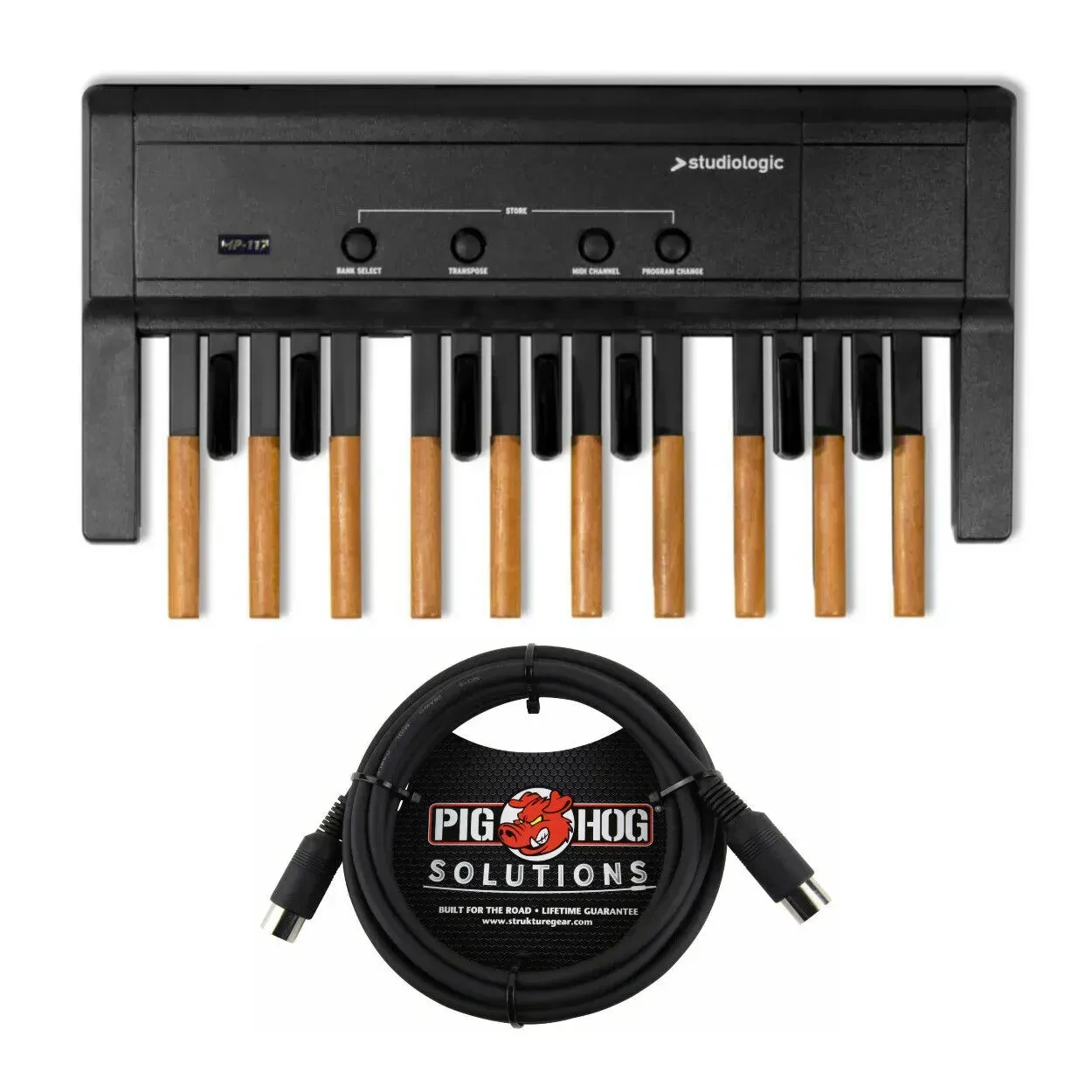 MIDI-контроллер Studiologic MP-117 (педальная клавиатура) с MIDI-кабелем 10 ft PigHog