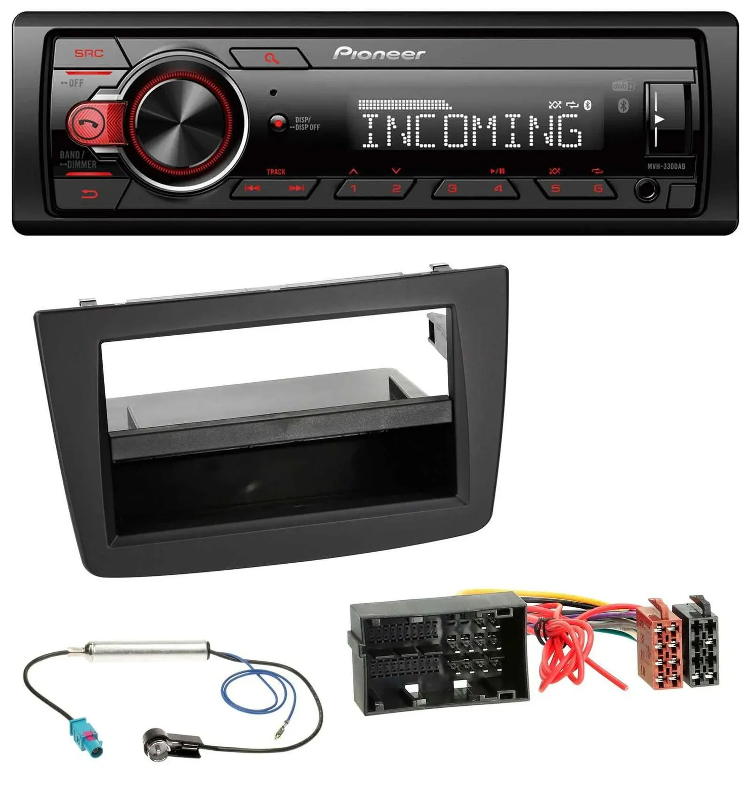 Pioneer Bluetooth USB DAB MP3 Autoradio für Alfa Romeo Mito 955 ab 14 schwarz