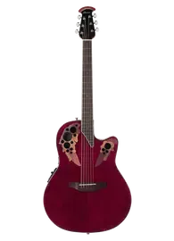 Электроакустическая гитара Ovation CE44-RR Celebrity Elite Mid Cutaway Ruby Red