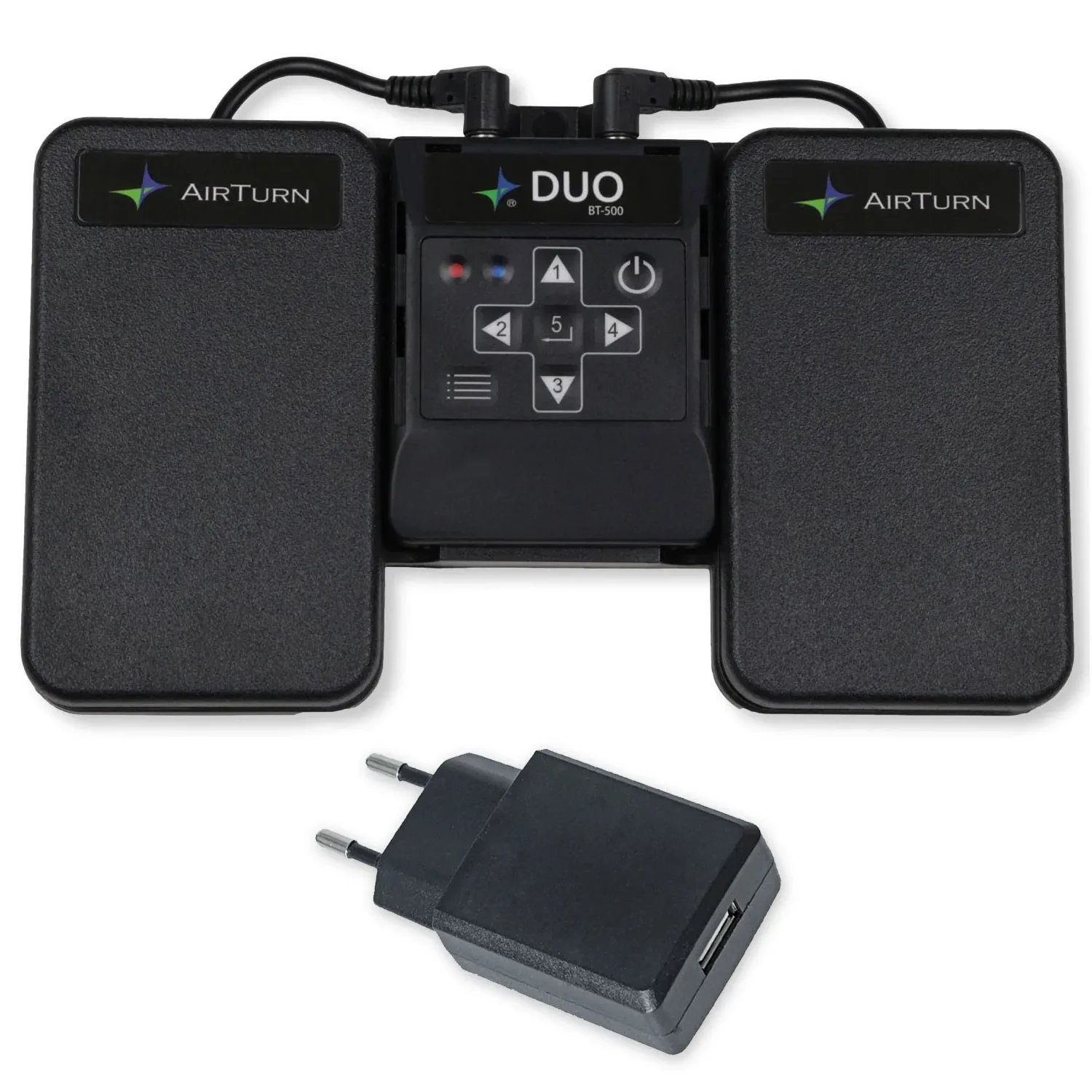 Airturn Duo 500 Bluetooth-Fußschalter mit keepdrum Netzteil