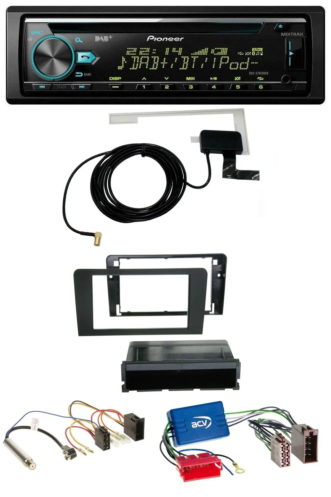 Pioneer MP3 AUX CD USB DAB Autoradio für Audi A3 03-06 8P Symphony Aktivsystem M