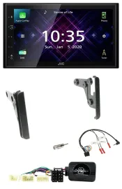 JVC DAB 2DIN Lenkrad Bluetooth USB Autoradio für Toyota RAV 4 2001-2005