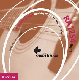 Струны для акустической гитары 12-54 Galli Strings RA1254