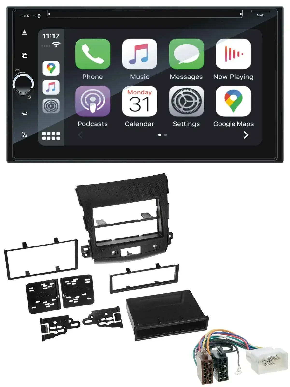 Blaupunkt 2DIN Bluetooth DAB USB DVD MP3 Autoradio für Citroen C-Crosser Mitsubi