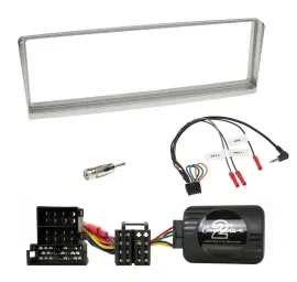 Einbauset Lenkradadapter DIN Autoradio für Alfa Romeo 156 2002-2003 silber