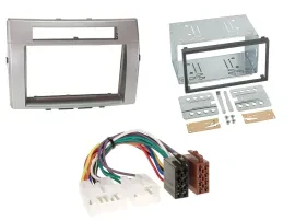 Einbauset Doppel DIN Autoradio für Toyota Corolla Verso 04-09 silber