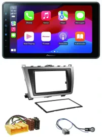 Pioneer Bluetooth 2DIN USB MP3 DAB Autoradio für Mazda 6 08-12 schwarz-silber