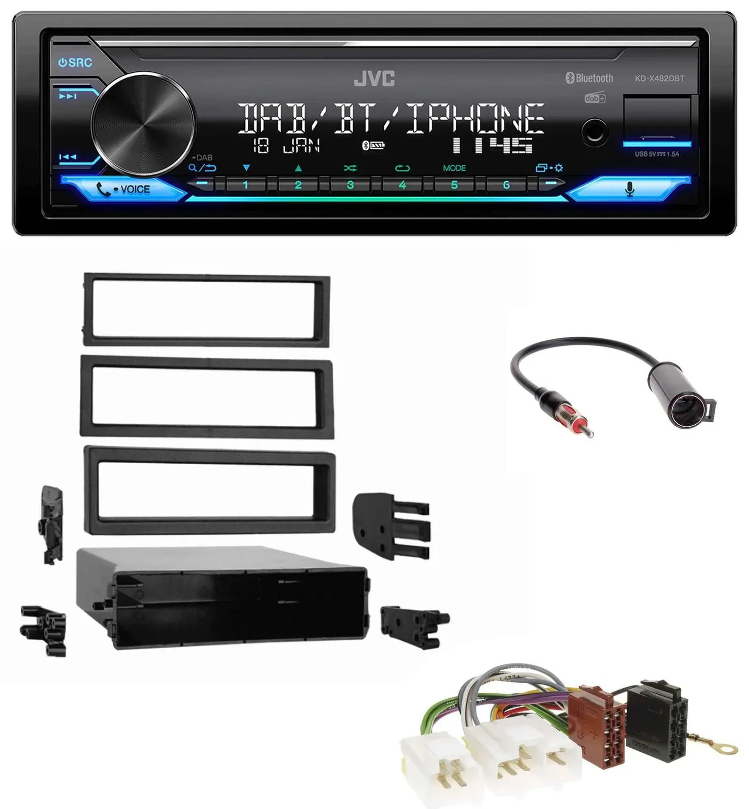 JVC Bluetooth DAB USB MP3 Autoradio für Nissan 200 SX 1994-1998 240 SX 1995-1998