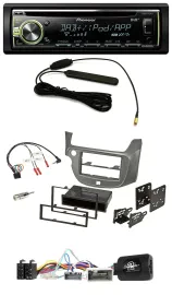 Автомагнитола Pioneer MP3 USB CD DAB для Honda Jazz (с 2014), серебристая, поддержка кнопок на руле