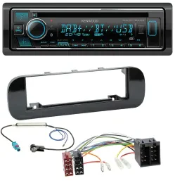 Автомагнитола для Fiat Panda (с 2012) Kenwood MP3 Bluetooth DAB USB CD глянцевая