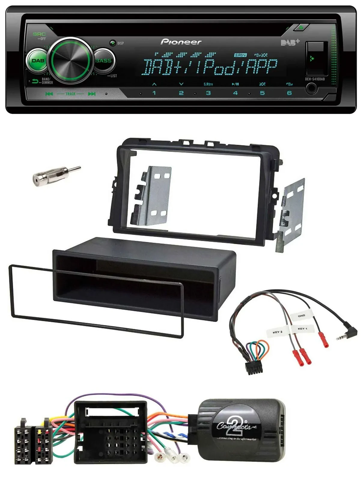 Автомагнитола для Opel Vivaro 2011–2015 Pioneer USB MP3 DAB CD с поддержкой управления с руля