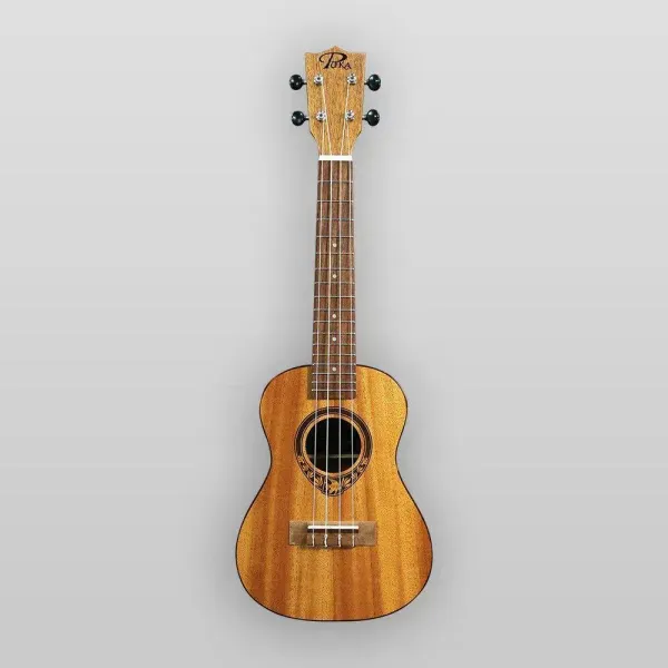 Puka Model PK-TFS Tropical Fish Rosette Natural Satin Finish Soprano Ukulele