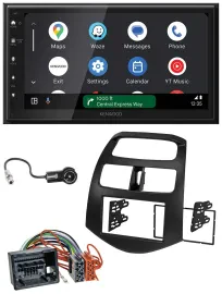 Kenwood DAB Bluetooth USB MP3 2DIN Autoradio für Chevrolet Spark ab 2013