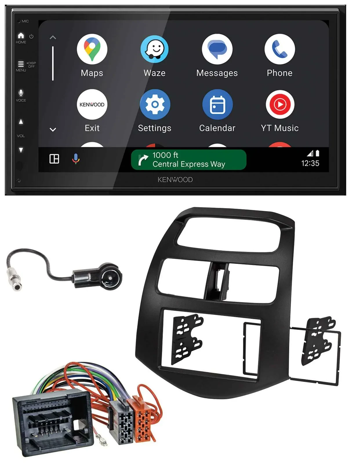 Kenwood DAB Bluetooth USB MP3 2DIN Autoradio für Chevrolet Spark ab 2013