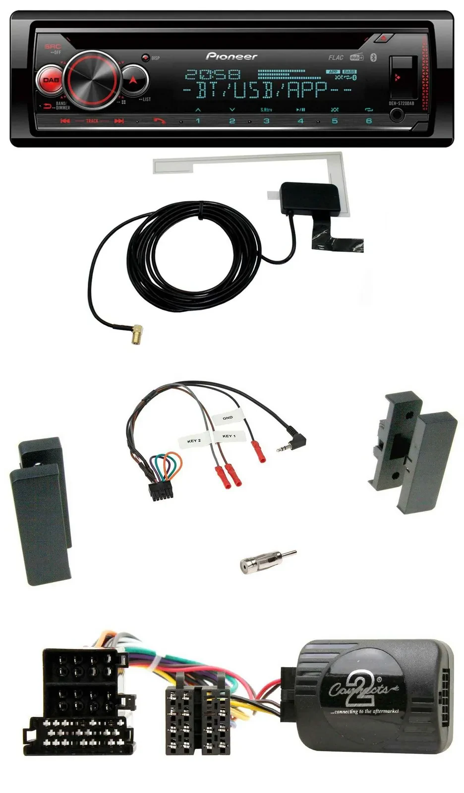 Автомагнитола Pioneer DAB, CD, USB, Bluetooth, совместимая с кнопками на руле, для Seat Leon 2002–2006, Toledo 20