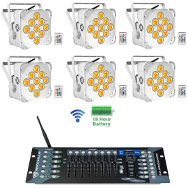 Светодиодный прибор Rockville BEST PAR 60 White с DMX-контроллером (6 штук)