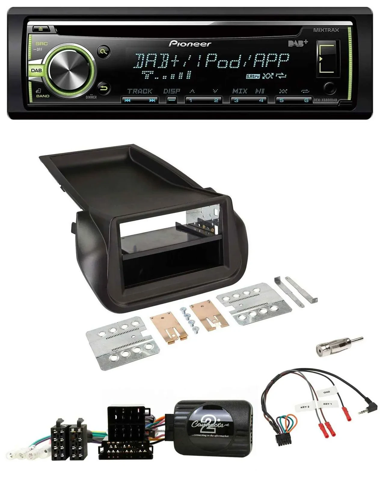 Автомагнитола Pioneer для FIAT Fiorino (с 2008) CD, DAB, USB, MP3, поддержка кнопок на руле